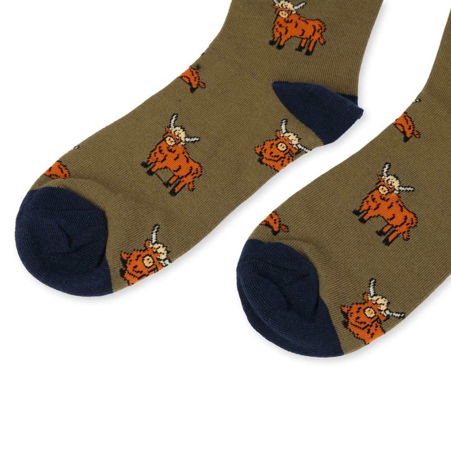 Save the Green Highland Cow Bamboo Socks