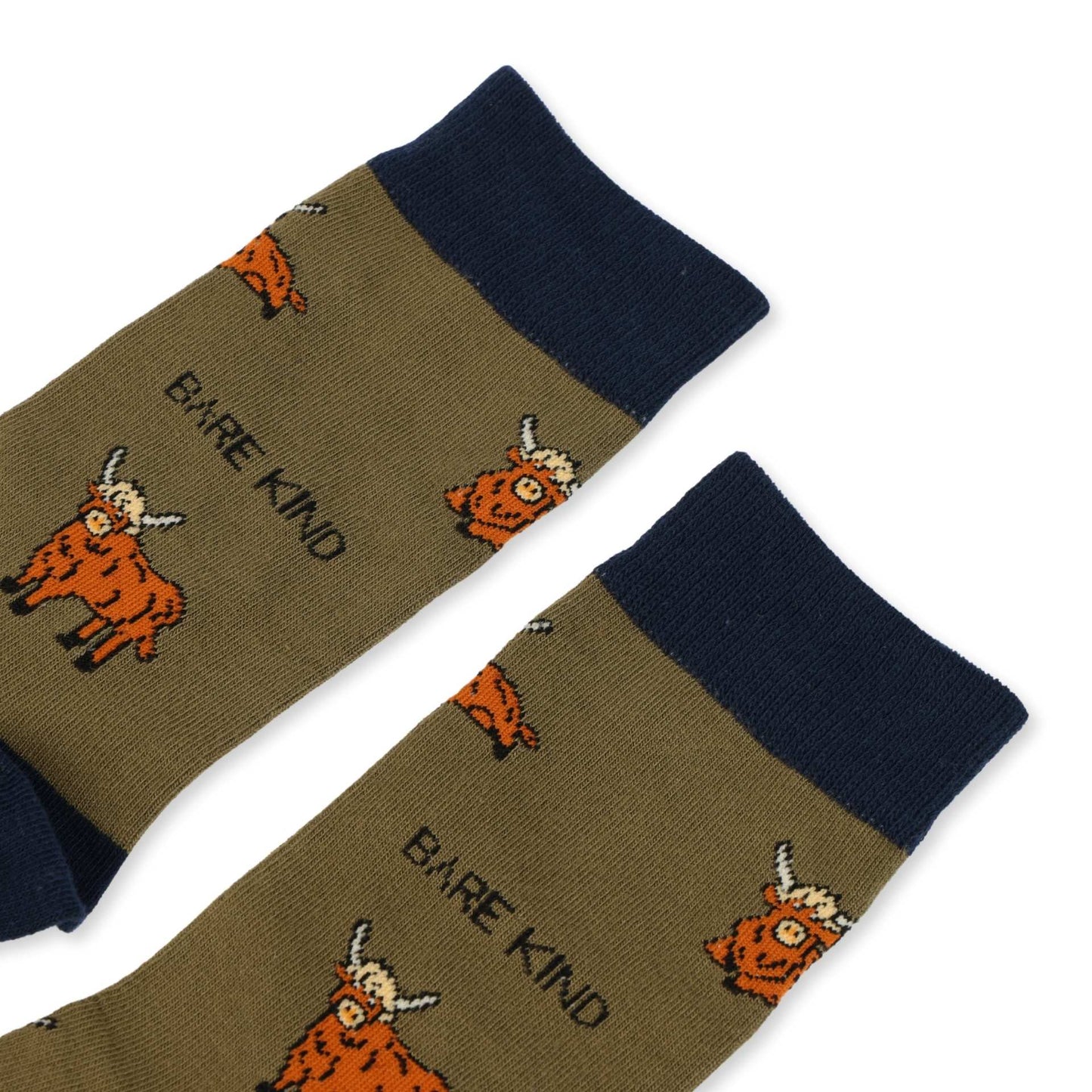 Save the Green Highland Cow Bamboo Socks
