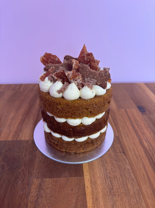 The Naked Savoury Barkday Cake