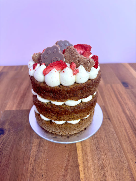 The Naked Sweet Barkday Cake